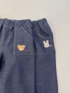 Xiaohua Family's 2022 autumn and winter new children's basic soft and fluffy bear and rabbit jeans details Picture